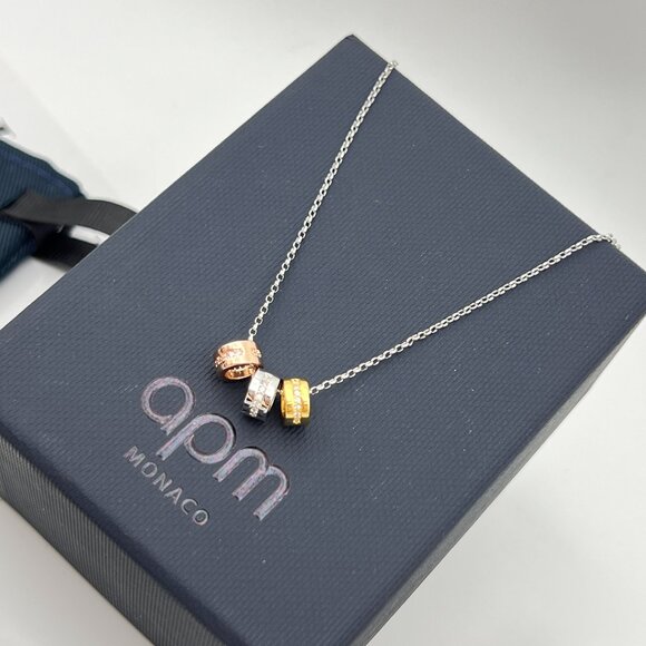 ✨ APM Monaco Multi-Charm Necklace - Picture 3 of 4